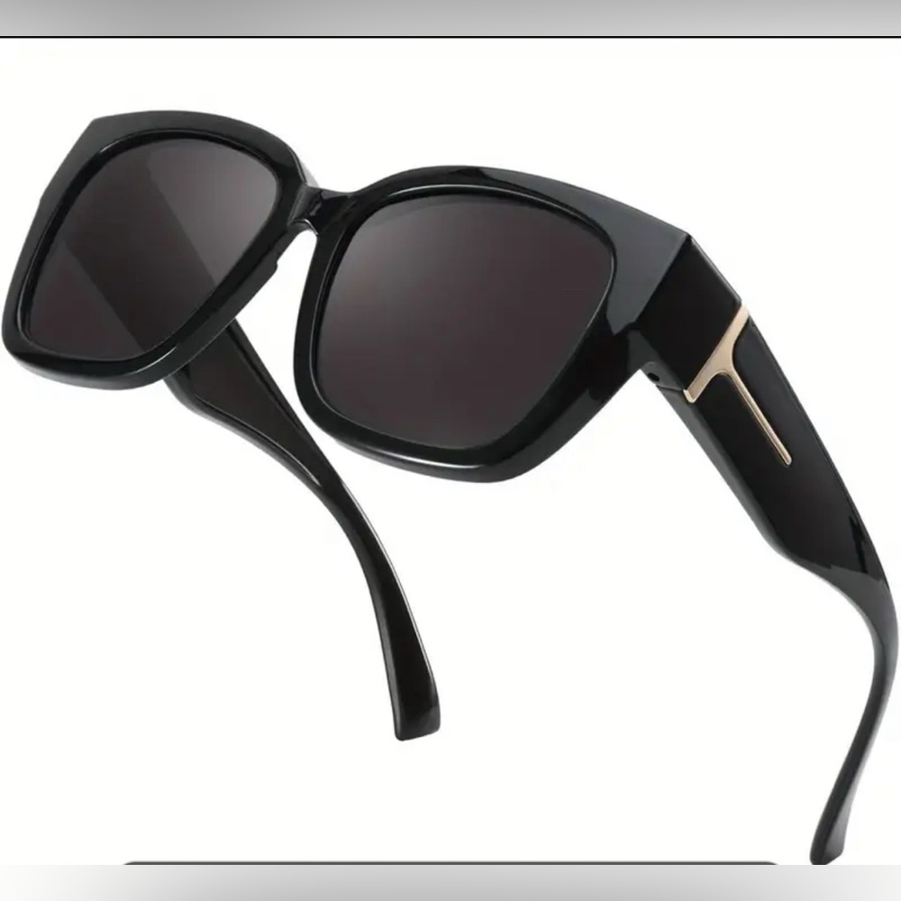 Polarized Sunglasses Fit Over Rx Black UV 400 Protection Oversized